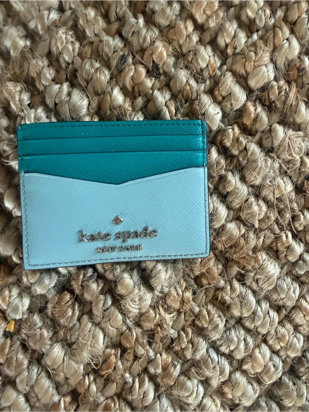 kate spade Two-Tone Teal and Light Blue Card Case